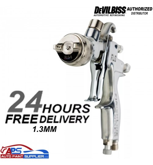 Devilbiss FLG-5 Spray Gun 1.3mm Gravity Sprayer Paint Solvent Car Air Feed